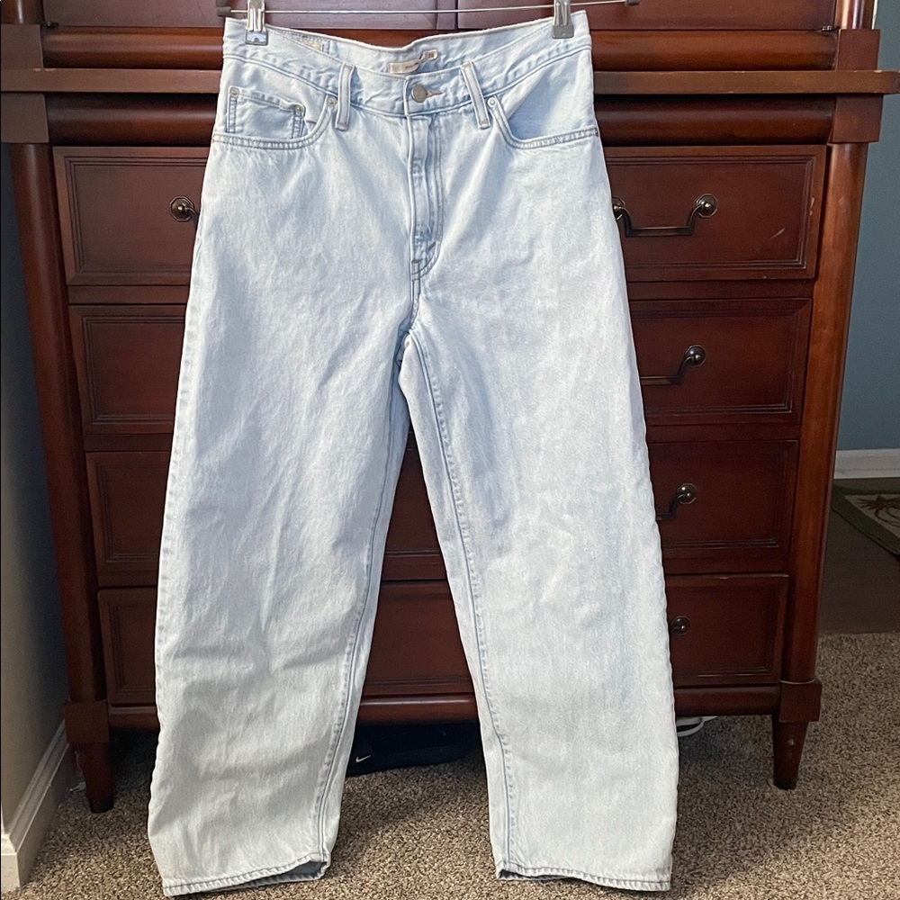 Levi's Light Blue High-Rise Straight Jeans - Picture 2 of 11